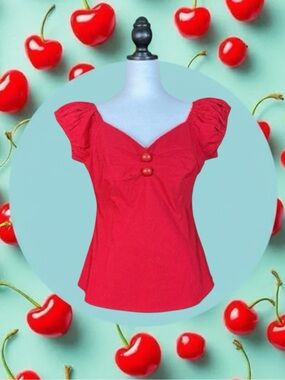 Collectif London NWOT Retro Glam Pin-Up Rockabilly Mid-Century Modern Top 14